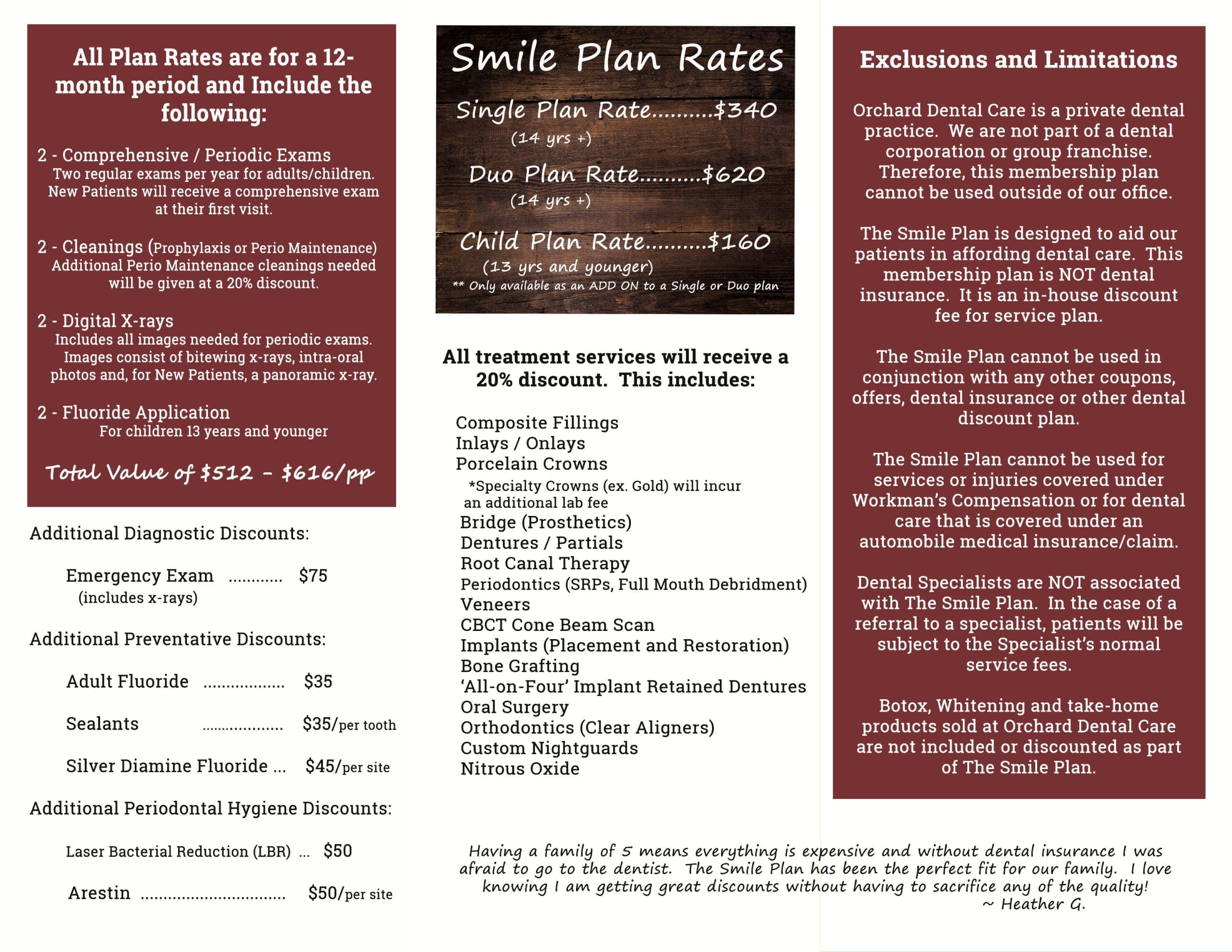 ODC Smile Plan Trifold BACK Updated